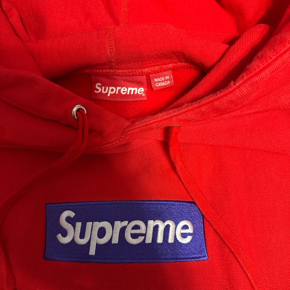 Supreme Red Pullover Hoodie